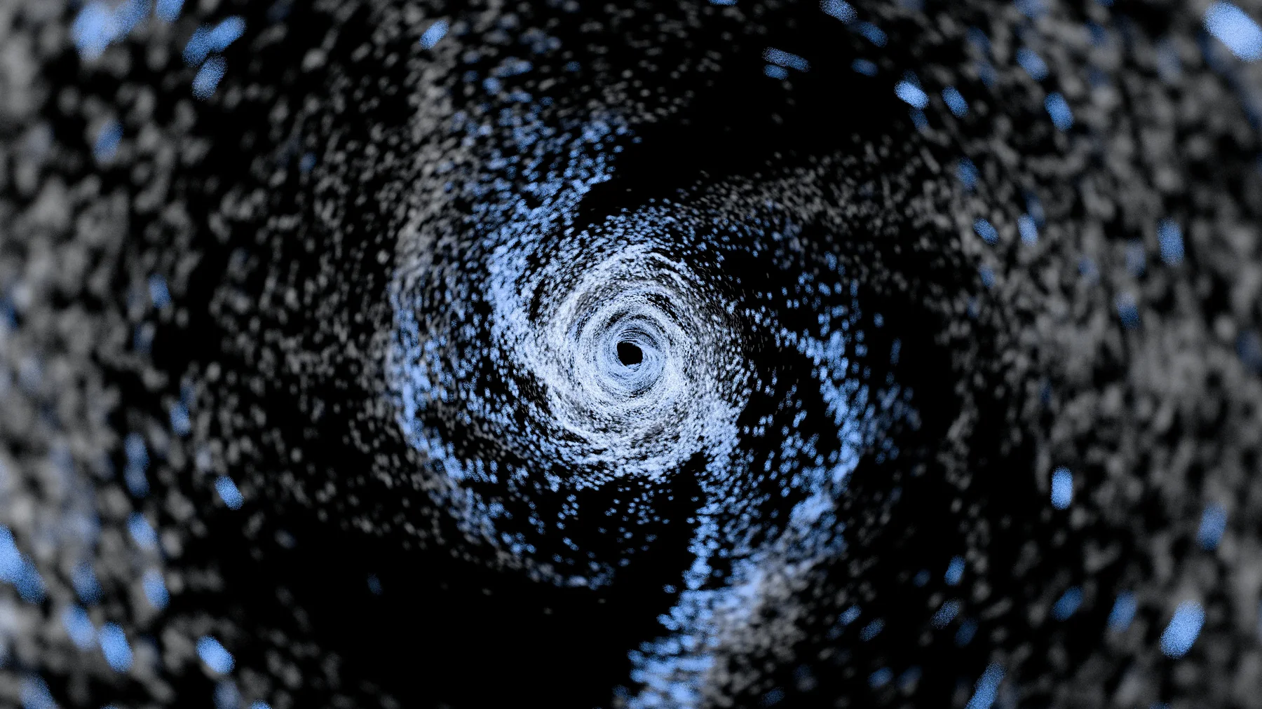 Swirling micro-particles visualisation